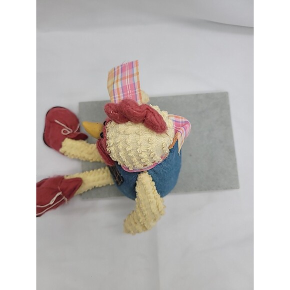TB Toy Trading Co Plush Chicken Shelf Sitter Heavy Bean Bottom 13" Country Folk - Picture 9 of 16